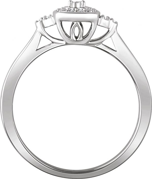 10K White .05 CTW Natural Diamond Promise Ring - 653017