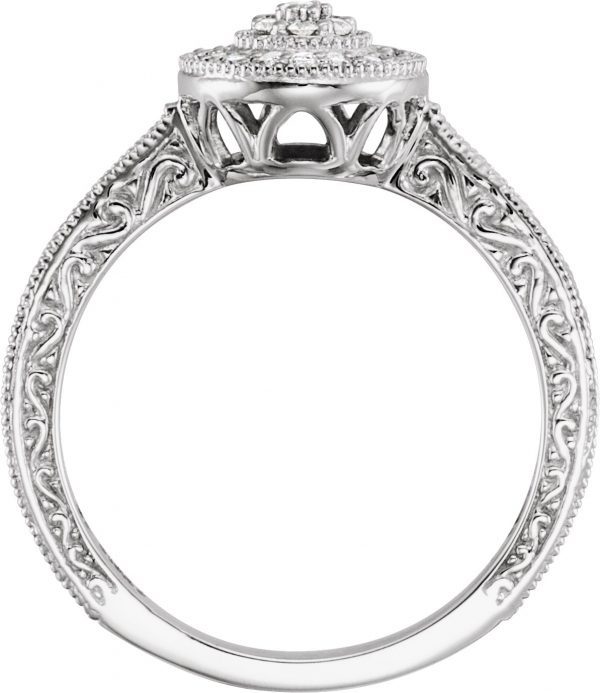10K White 1/6 CTW Natural Diamond Promise Ring - 652984